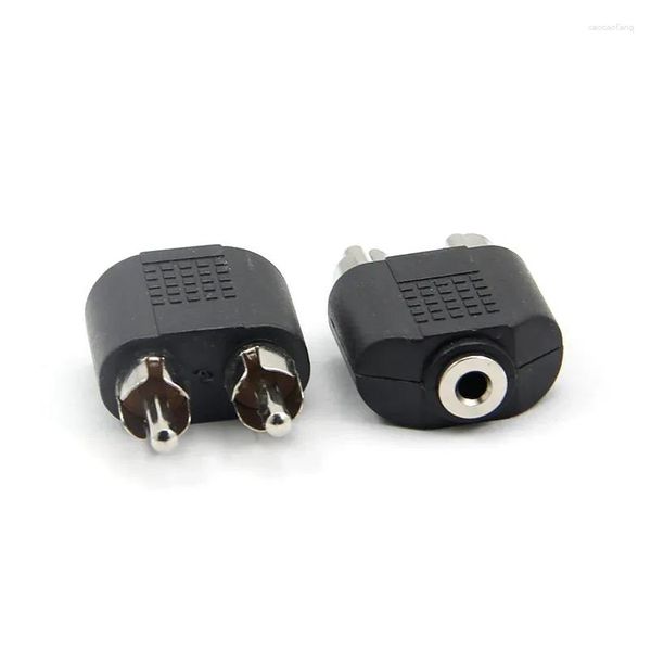 Conectores de cabos de computador S 5pcs 3,5mm estéreo 3,5 jack soquete fêmea para 2 Av Rca plug macho O adaptador de extensão adaptador banhado a ouro Dr Otb2Q