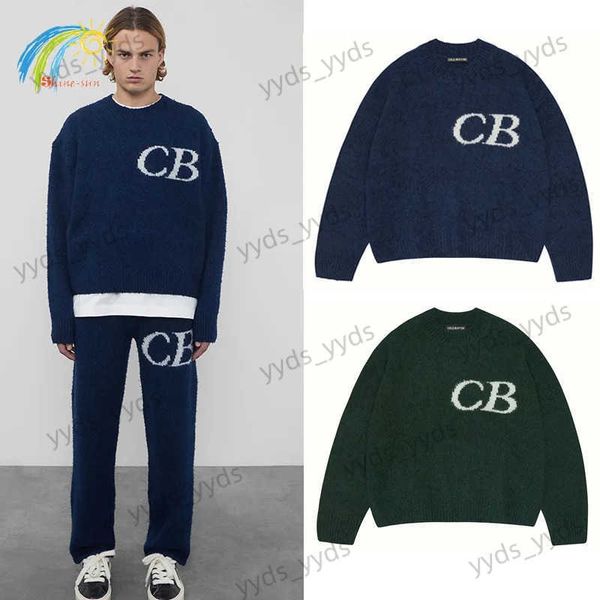 Heren Hoodies Sweatshirts Eenvoudig Klassiek CB Jacquard Gebreid Sweatshirt Heren Dames Beste kwaliteit Koningsblauw O-hals Cole Buxton Trui Binnenkant Tags T240113