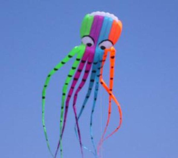 3D26ft 8m linha única Stunt cores Parafoil Octopus POWER Sport Kite outdoor toy6457965