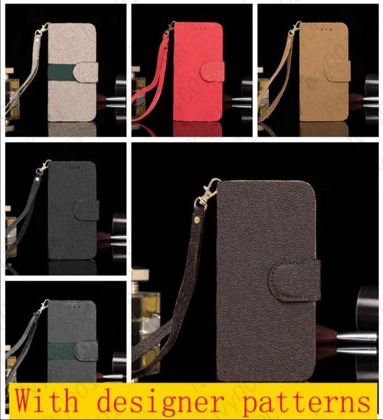 Top Fashion Wallet Phone Cases para IPhone 13 Pro Max 12 Mini 11 Pro Max XS XR X 8 7 Plus Flip Leather Case L Celular em relevo Sh9698042