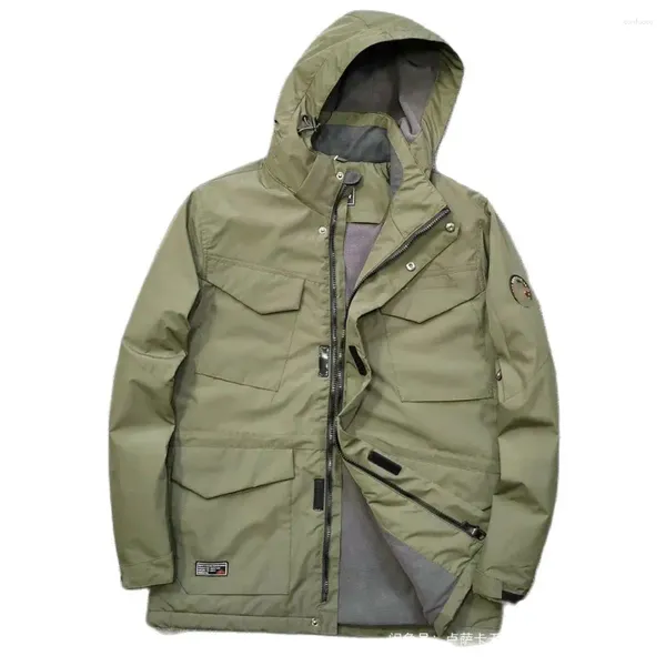 Giacche da caccia M65 Giacca da uomo con cappuccio Outdoor funzionale autunno sottile impermeabile traspirante cappotto tascabile casual