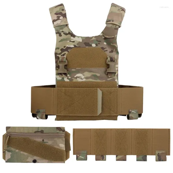 Jaquetas de caça Colete Tático Placa Transportadora Conjunto Com Mag Bolsa Equipamentos de Tiro Militar Paintball Cs Equipamento do Exército Coletes de Combate