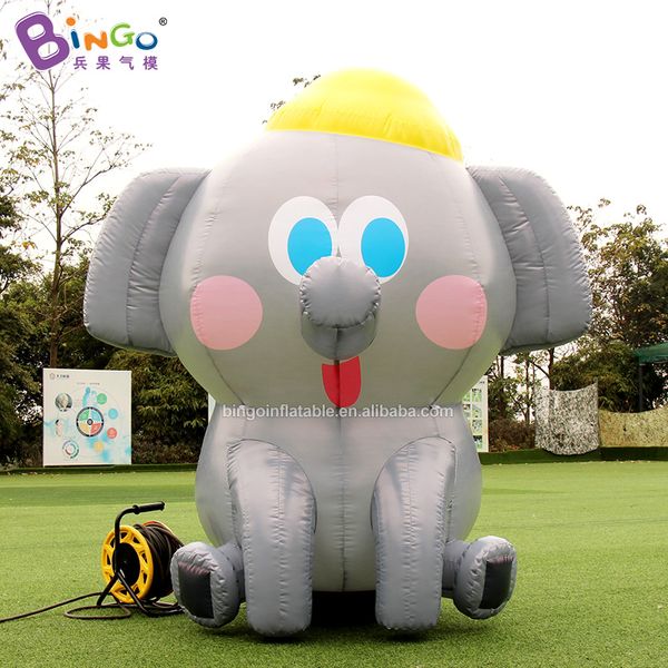 2 m 6,5 Fuß hohe aufblasbare Tiermodelle sprengen Elefanten-Inflations-Cartoon-Elefant-Charakter mit Luftgebläse für Party-Events im Freien