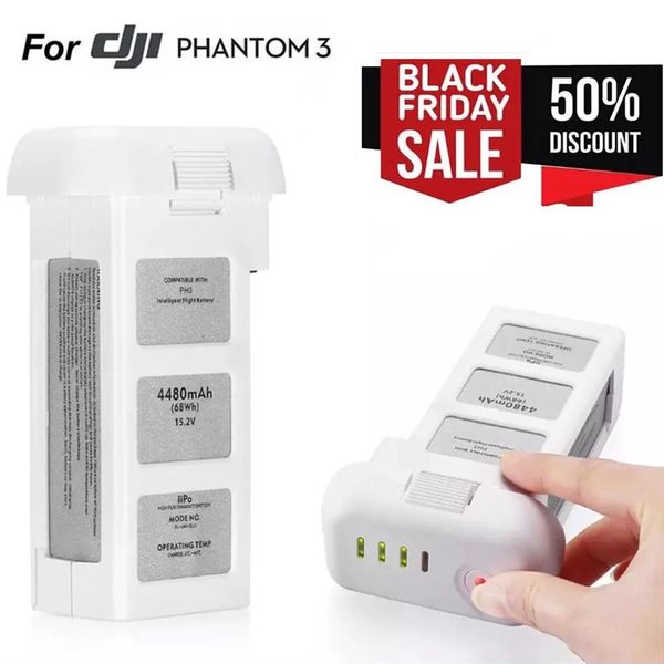 Accessori Batteria Drone per DJI Phantom 3 Professional/3/Standard/Advanced 15.2V 4480mAh LiPo 4S Batteria Intelligente fino a 23 minuti VENDITA