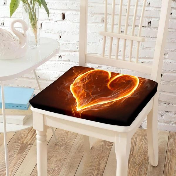 Подушка Love Heart Flame Стулья Полиэстер Спинка S Съемное пальто Твердая подушка на стул для El Room Studio Office Decor