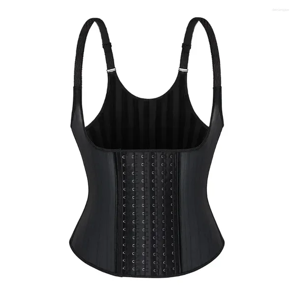 Shapers femininos 25 aço desossado cintura trainer colete espartilhos cincher cinto látex super apertado ampulheta instantânea plus tamanho espartilho com 6 gancho