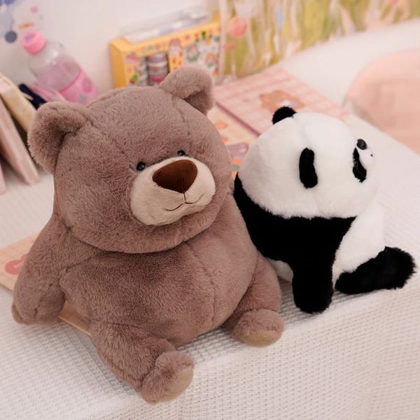 2240 centimetri animale morbido simpatico orso grasso panda peluche animali del fumetto farcito bella bambola bambino cuscino bambini placare regalo 240113