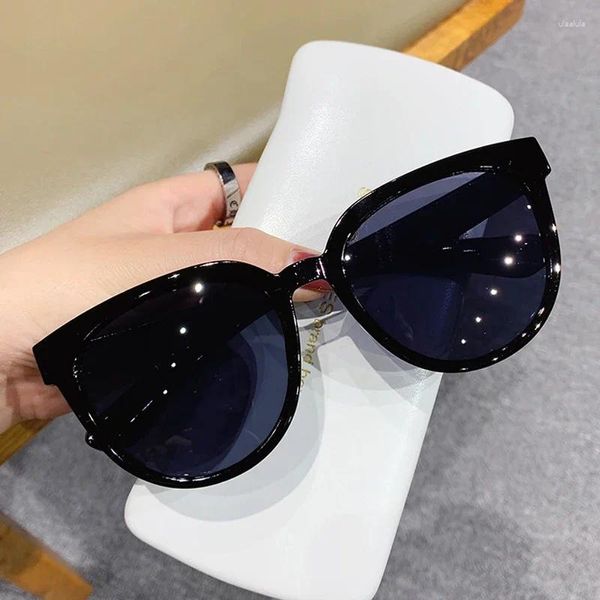 Óculos de sol moda olho de gato mulher marca designer tons retro espelho óculos de sol feminino lente clara vintage gafas de sol 2024