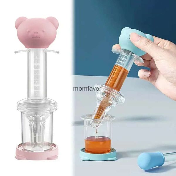 Nuovi biberon # Nuovo orsetto carino Alimentatore per medicinali per neonati Alimentatore per aghi per neonati Spremere contagocce Dispenser per medicinali intelligenti per neonati Roba per bambini