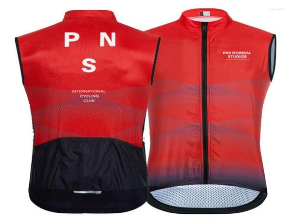 Jaquetas de corrida Ciclismo Roupas Equipe Colete Sem Mangas Respirável À Prova de Vento Maillot de Cclismo Windbreaker PNS PAS NORMAL STUDIOS8548088