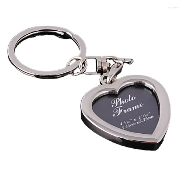 Schlüsselanhänger, 2 Stück, herzförmiger Miniatur-Po-Rahmen, Schlüsselanhänger, gebrochener Ring, personalisiertes Geschenk für Sie