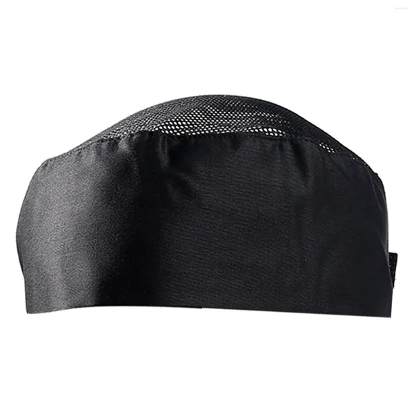 Berets Garçonete Chef Chapéu Masculino Feminino Reutilizável Serviço de Alimentos Redes de Cabelo Presente para Sushi Homens Preto / Branco