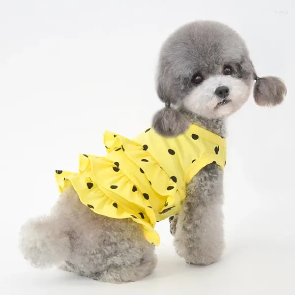 Cão vestuário tutu vestido verão gato filhote de cachorro roupas pomeranian roupas yorkshire terrier trajes bichon poodle maltese saia s