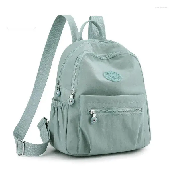 Sacos escolares mochila feminina grande capacidade all-match feminino leve saco de viagem adolescente mochila de pano de náilon