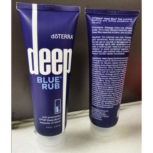 Aktualisierte Version Essential Oil Foundation Primer Body Skin Care Deep BLUE RUB Topical Cream 120 ml Lotionen-Box