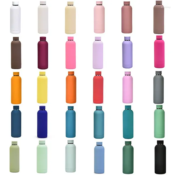 Bottiglie d'acqua stile americano bocca piccola tazza isolata a doppio strato sport all'aria aperta multicolore e minimalista