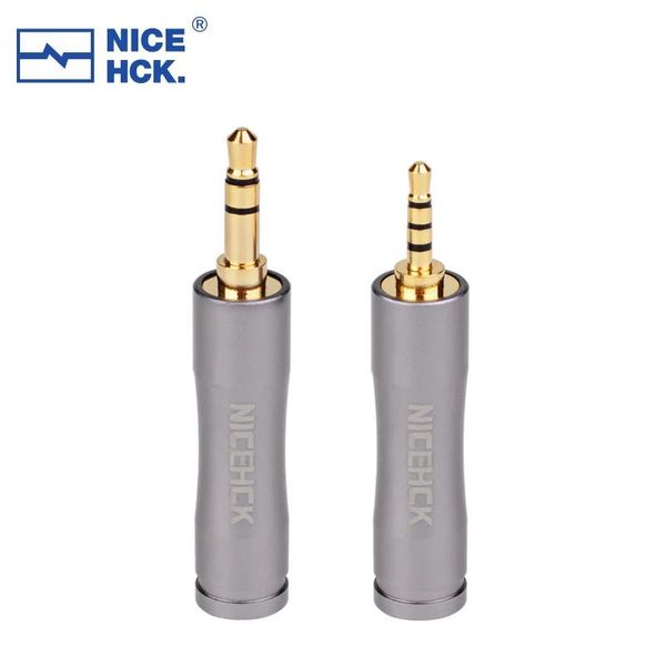 Acessórios Nicehck 1 peça adaptador hifi plug alumínio 4.4mm fêmea para 3.5mm 2.5mm macho conversor de áudio banhado a ouro acessórios para fone de ouvido