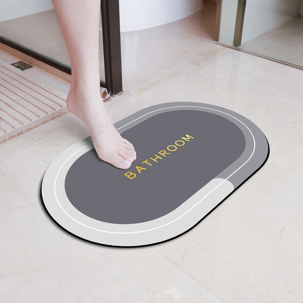 Tappetino per pavimenti terrestri diatomacei ovali tappeti per bagno non slip per bagno super assorbenti rapido pavimento per doccia a secco tappetino tappeto per porta d'ingresso tappeto W0171