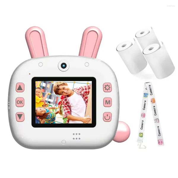 Câmera infantil Impressora térmica instantânea Screen 2,4 polegadas 12MP Timer de suporte digital tiro Auto Focus 1080FHD Record de vídeo