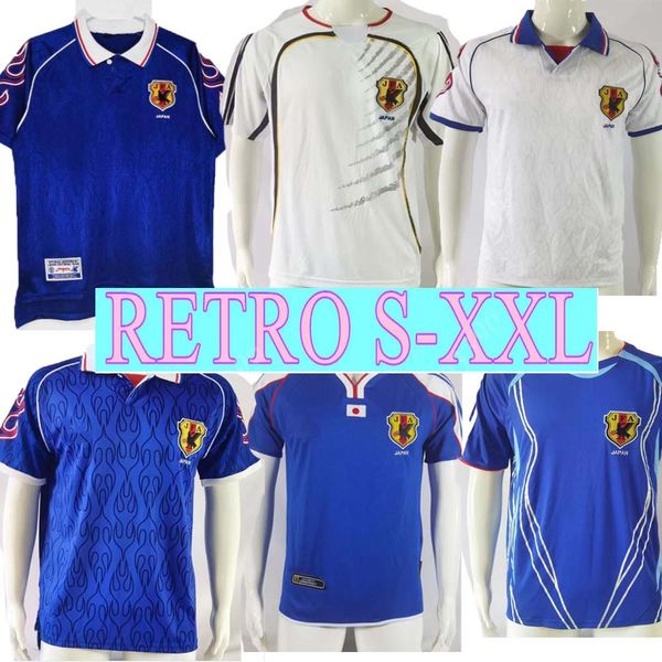 1998 Versione retrò Japan Soccer Jerseys Home # 8 NAKATA # 11 KAZU # 10 NANAMI # 9 NAKAYAMA 95 98 99 Maglia da calcio Uniformi FSG