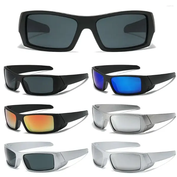 Sonnenbrille Wrap Around Y2K Futuristische Sport Sonnenbrille 2024 Trendy Fashion Shades Vintage Punk Goggle Brillen