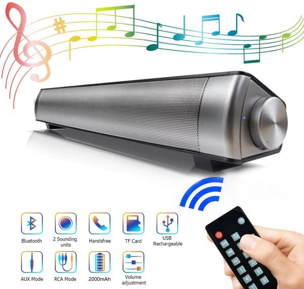 Altoparlanti YOUXIU SoundBar wireless portatile Altoparlante Bluetooth Sistema TV home theater con telecomando Mini soundbar surround 3D cablato