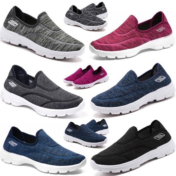 Clássico Slip-On Running Shoes Esportes Homens Sapatilhas Mulheres Treinadores Rosa Vermelho Cinza Escuro Azul Escuro Preto EUR 36-44