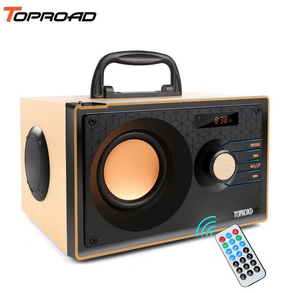 Lautsprecher TOPROAD Tragbare Bluetooth-Lautsprecher, kabellos, Big Power FM-Radio-Lautsprecher, Outdoor-Stereo-Subwoofer, Bass-Unterstützung, Fernbedienung
