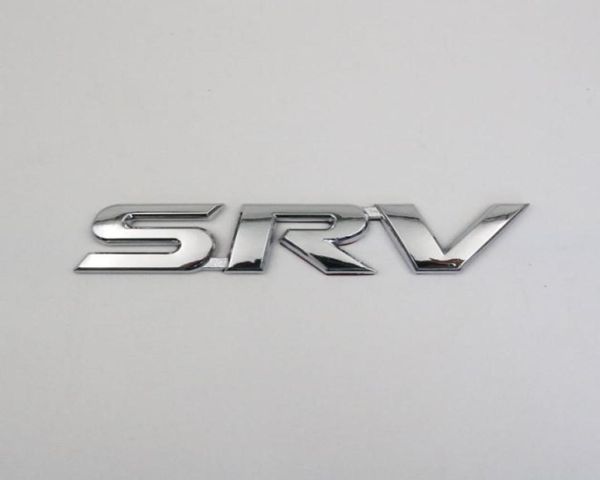 Para SRV Emblema 3D Letra Cromada Prata Emblema Do Logotipo Do Carro Adesivo3677917