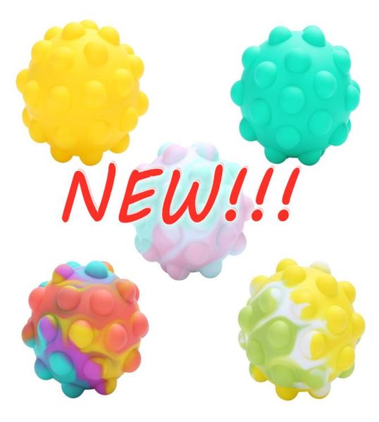 НОВЫЙ!!! 3D Push Bubble антистрессовый мяч силиконовый сенсорный сжимаемый игрушка игрушка для облегчения тревоги для детей и взрослых подарок оптовая продажа1152557