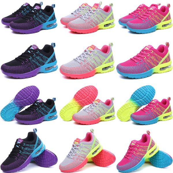 Scarpe da corsa da esterno Scarpe da ginnastica da uomo Scarpe da ginnastica sportive da donna Cento scavate Nero Viola Rosa Rosso Grigio rosa taglia 35-42