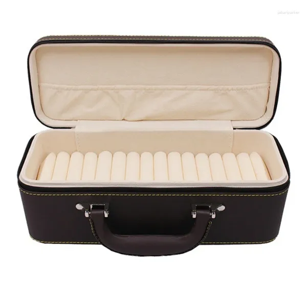 Bolsas de jóias 15 PU pulseira caixa pingente anel exibição relógio de armazenamento jade portátil bo