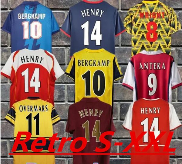 2002 2005 HENRY BERGKAMP Mens Retro Futebol Jerseys 94 97 V. PERSIE VIEIRA Merson ADAMS Home Away 3ª Camisa de Futebol Curto Manga Longa Uniformes 999