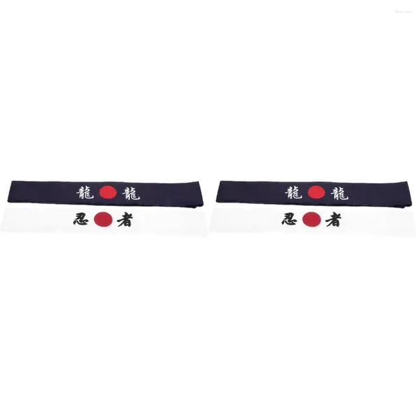 Bonés de bola 4 pcs estilo japonês headband karate exercício de treinamento