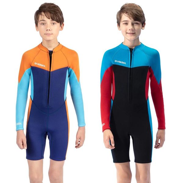 Indossare 816Y Muta corta per ragazzi Muta da sub in neoprene per bambini Costumi da bagno termici per immersioni subacquee Apnea Surf Kitesurf Alla deriva