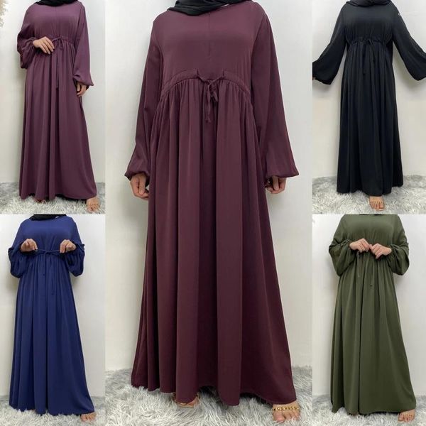 Roupas étnicas modestas para mulheres muçulmanas Abayas Plain Open Zipper Design Vestido Turquia Árabe Islam Dubai Femme Ramadan Oração Vestido Jalabiya