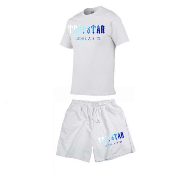 Herren-T-Shirts, Herren-Sommer-T-Shirt, Trapstar Short Suit 2.0, Chenille Decoded Rock Candy Flavour, Damen-Trainingsanzug mit bestickter Unterseite, T-Shirt 1132ESS