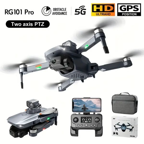 RG101Pro Uzaktan Kumanda GPS Konumlandırma HD hava drone, fırçasız motor, otomatik takip, pist uçuşu, jest fotoğrafçılığı, çok noktalı rota planlama uçuşu.