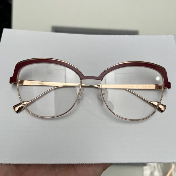 Óculos de sol quadros na moda marca francesa feminino gato olho óculos quadro com colorido para prescrição lentes de transição de leitura progressiva