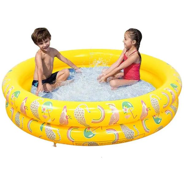 Piscina gonfiabile per bambini Piscina gonfiabile stampata ananas rotondo in PVC per giochi d'acqua all'aperto per bambini Centro giochi per giardino 240112