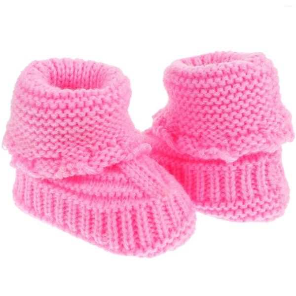 Stiefel Säuglingsschuhe geboren Häkeln gestricktes Baby Stricken für handgefertigte Winterschuhtuhe