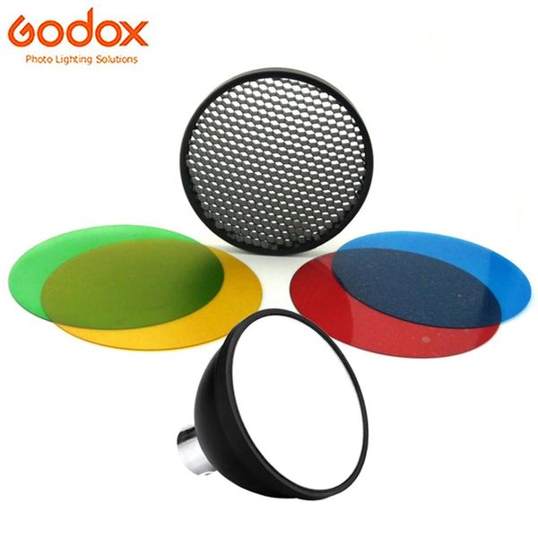 Peças Godox Ads11 Filtro de géis coloridos Honeycomb Grid +ads2 Refletor padrão Difusor macio para Witstro Ad360 Ii Ad180 Ad200 Ad200pro