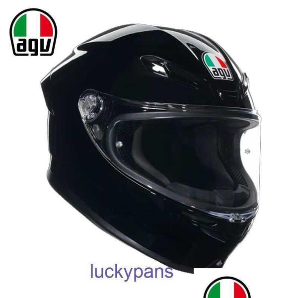 Capacetes de motocicleta Agv Mens K6 Capacete Ciclismo e Commuter Mulheres Quatro Estações Corrida Fl Verão Segurança K6S 8Cu6 Drop Delivery Automobi Ot5Rf