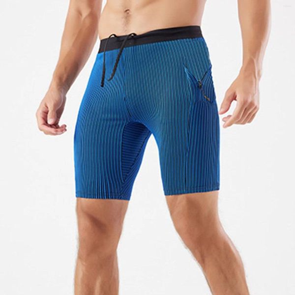 Pantaloncini da uomo che corrono attillati per sport all'aria aperta Fitness cinque quarti bei pantaloni della tuta luci traccia abiti da uomo giovane