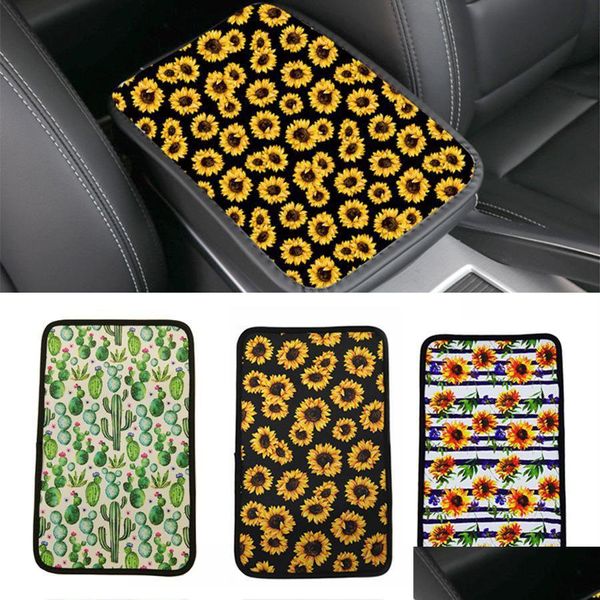 Festa Favor Neoprene Leopard Carro Braço Er Pad Festa Favor Fit Soft Comfort Veículo Center Console Almofada Titular Drop Delivery Home Dhn7y