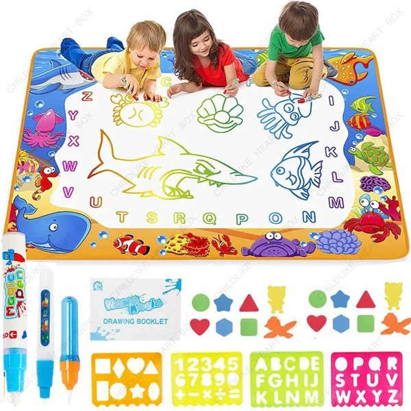 Coolplay Magic Water Drawing Mat Coloring Doodle com Play Montessori Toys Painting Board Educacional 240112