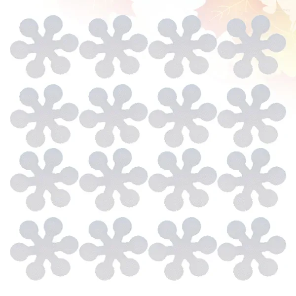 Tapetes de banho 20 pcs floco de neve antiderrapante adesivo adesivo tira para banheira de banheiro (branco)