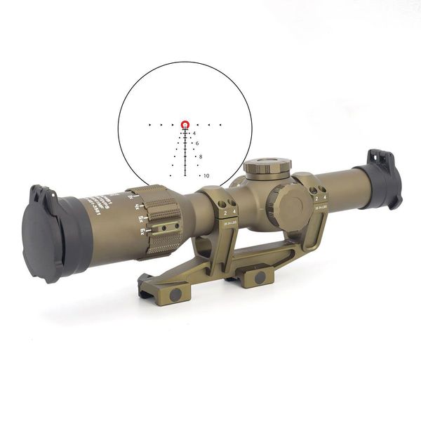Engrenagem de evolução rifle tático caça red dot sight nitrogênio cheio fl óptica spotting scope tango 6t dvo 1-6x24mm riflescope gota d