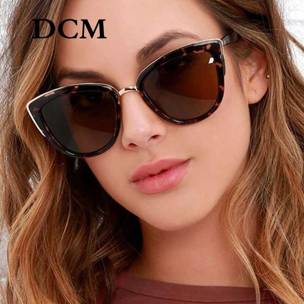 Occhiali da sole Moda Donna Cat Eye Occhiali vintage sfumati Retro Cateye Sun femminile UV400