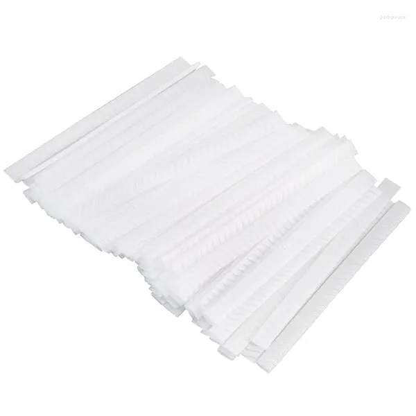 Pincéis de maquiagem 100 pcs compõem escova caneta rede capa malha bainha protetores guardas rede protetora (branco)